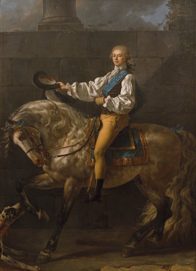 Reiterporträt von Stanisław Kostka Potocki von Jacques Louis David