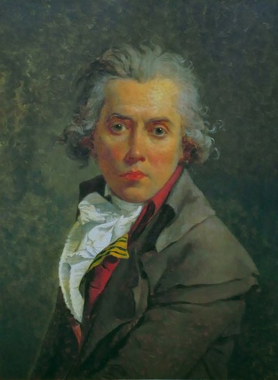 Selbstporträt mit drei Kragen von Jacques Louis David