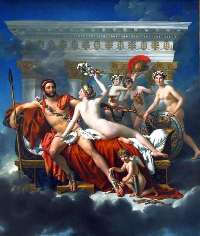 Mars entwaffnet von Venus und den drei Grazien von Jacques Louis David