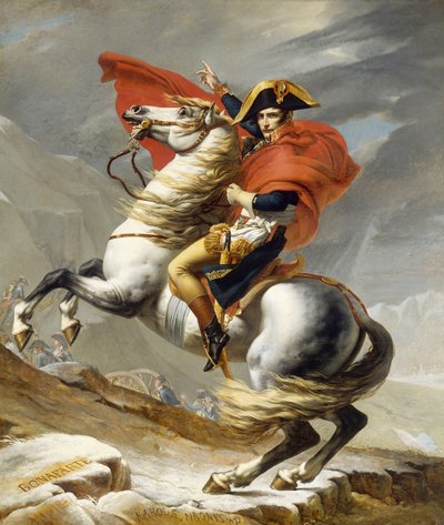 Napoleon überquert die Alpen am 20. Mai 1800 von Jacques Louis David