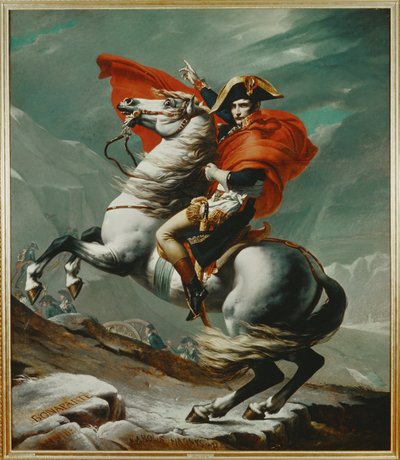 Napoleon überquert den Sankt Bernhard Pass, eine von fünf Versionen von Jacques Louis David