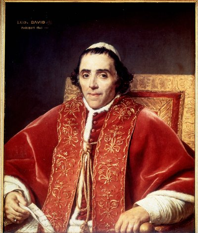 Porträt von Pius VII. (1742 - 1823) von David. 1805. Museum von Versailles von Jacques Louis David