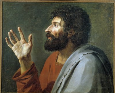 Porträt eines Mannes mit erhobener Hand. Musée Granet, Aix-en-Provence von Jacques Louis David