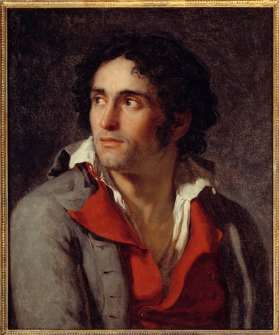 Vermutetes Porträt des Gefängniswärters des Malers Jacques Louis David, der nach Robespierres Sturz 1794 im Gefängnis blieb. 1795 zugeschrieben Jacques Louis David von Jacques Louis David