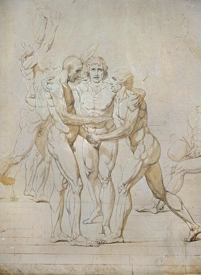 Skizze für den Schwur des Jeu de Paume von Jacques Louis David
