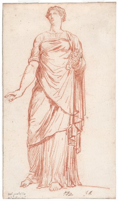 Statue der Flora von vorne gesehen, im Palazzo Giustiniani, Rom von Jacques Louis David