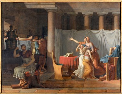 Die Liktoren berichten Lucius Junius Brutus die Leichen seiner Söhne von Jacques Louis David