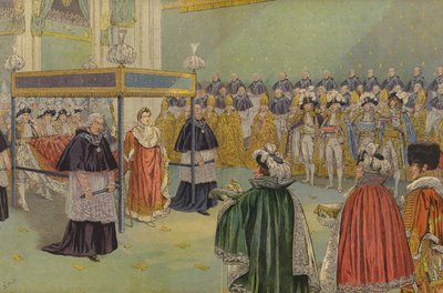 Geschenke, die Napoleon Bonaparte bei seiner Krönung in Paris überreicht wurden von Jacques Marie Gaston Onfray de Breville (Job)