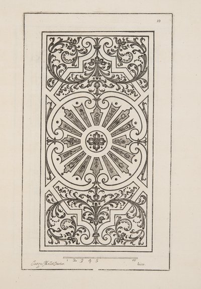 Entwurf für Parterre, aus Theatre des Plans et Jardinages, veröffentlicht 1652 von Jacques Mollet