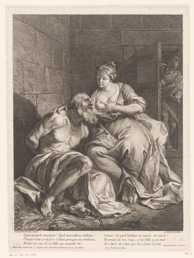 Cimon von Pero genährt (Caritas Romana) von Jacques Philippe Le Bas