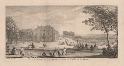 Blick auf das Schloss von Seaux von Dianas Promenade von Jacques Rigaud