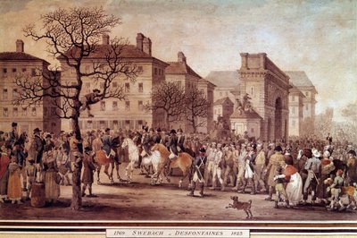 Feldzug von Frankreich 1814: Einzug in Paris von Gefangenen der alliierten Armeen (einschließlich Russland und Preußen) von Jacques Swebach Desfontaines