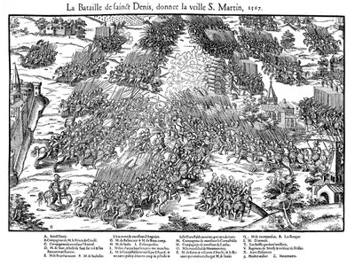 Schlacht von St. Denis, Französische Religionskriege, 10. November 1567 von Jacques Tortorel