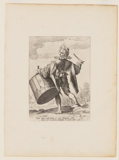 Trommler, aus Offiziere und Soldaten der Leibgarde von Kaiser Rudolf II von Jacques de Gheyn II