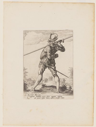 Pikenier, aus Offiziere und Soldaten der Leibgarde von Kaiser Rudolf II. von Jacques de Gheyn II