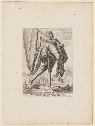 Fahnenträger, aus Offiziere und Soldaten der Leibgarde von Kaiser Rudolf II von Jacques de Gheyn II