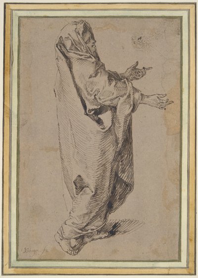 Studie für eine stehende Jungfrau Maria von Jacques de Gheyn II