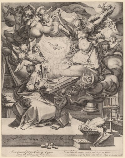 Die Verkündigung von Jacques de Gheyn II after Abraham Bloemaert