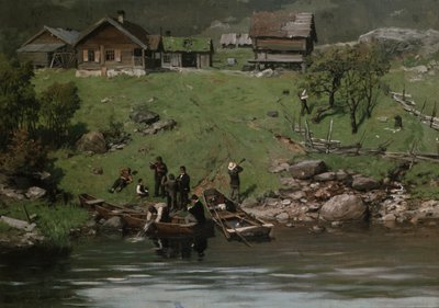 Von Kittelsvika bei Krøderen von Jahn Ekenaes