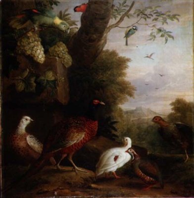 Vögel in einer Landschaft von Jakob Bogdani or Bogdany
