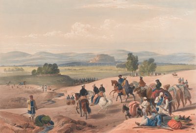 Der Weg zur Festung von Kwettah, um 1839 von James (after) Atkinson