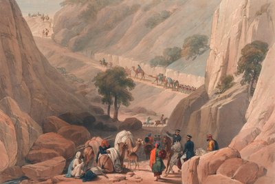Die Truppen tauchen aus dem engen Teil der Schlucht im Koojah-Pass auf von James (after) Atkinson