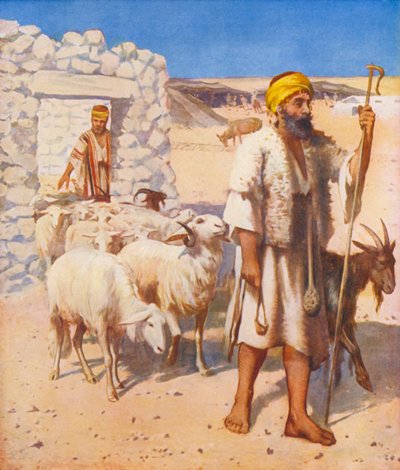 Heiliges Land: Hirte und Schafstall von James (after) Clark