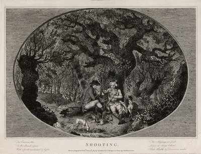 Schießen, graviert von Robert Pollard (1755-1838), veröffentlicht 1784 von James (after) Pollard
