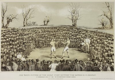 Der große Kampf zwischen Tom Sayers und J.C. Heenen in Farnborough von James (after) Ward