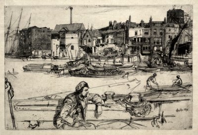 Black Lion Wharf, 1859 von James Abbott McNeill Whistler