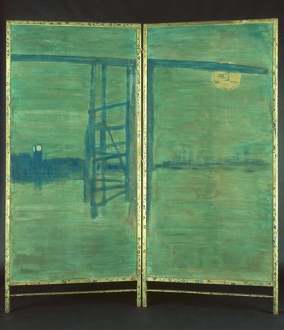 Blau und Silber: Bildschirm, mit der alten Battersea-Brücke von James Abbott McNeill Whistler