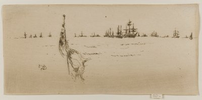 Flagge eintauchen, 1887 von James Abbott McNeill Whistler