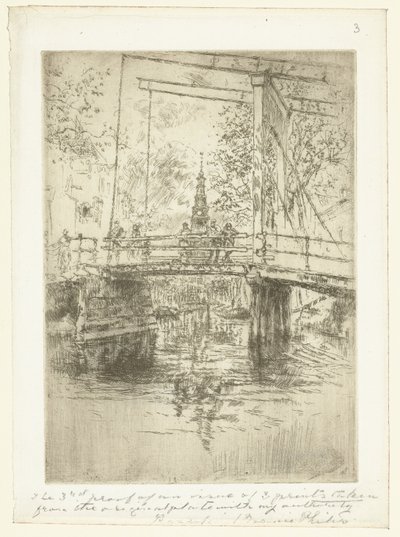 Kleine Zugbrücke in Amsterdam von James Abbott McNeill Whistler