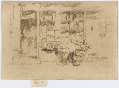 Kleiner Gemüseladen, Chelsea, ca. 1884-86 von James Abbott McNeill Whistler