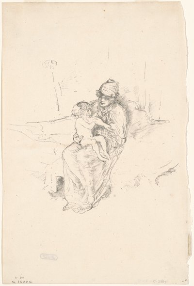 Mutter und Kind, Nr. 1, 1891-1895, gedruckt 1904 von James Abbott McNeill Whistler