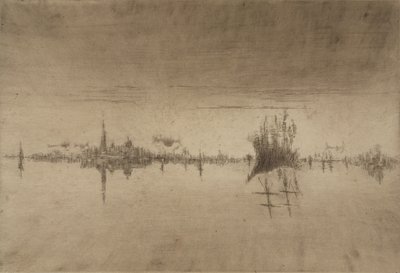 Nocturne, 1879-80 (Radierung und Kaltnadel) von James Abbott McNeill Whistler