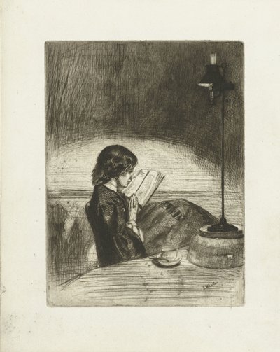 Porträt von Deborah Delano beim Lesen von James Abbott McNeill Whistler
