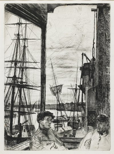 Rotherhithe aus "Sechzehn Radierungen von Szenen an der Themse und anderen Motiven" von James Abbott McNeill Whistler
