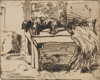 Der Hund auf der Hundehütte, 1858 von James Abbott McNeill Whistler