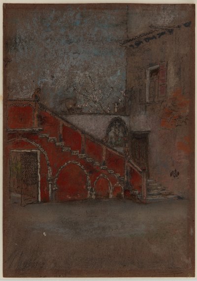Die Treppe: Notiz in Rot von James Abbott McNeill Whistler