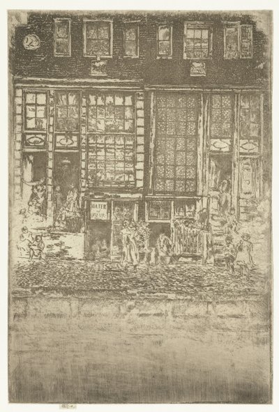 Zwei Grachtenhäuser in Amsterdam von James Abbott McNeill Whistler