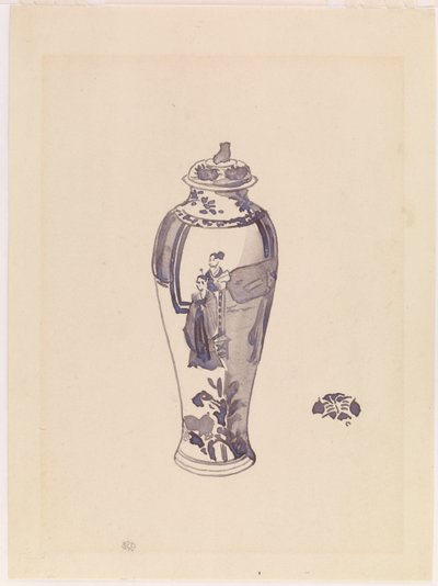 Vase mit leicht gewölbtem Körper, 1876-1878 von James Abbott McNeill Whistler