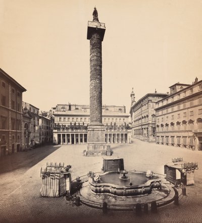Piazza Colonna, Säule des Marcus Aurelius und Chigi-Palast von James Anderson