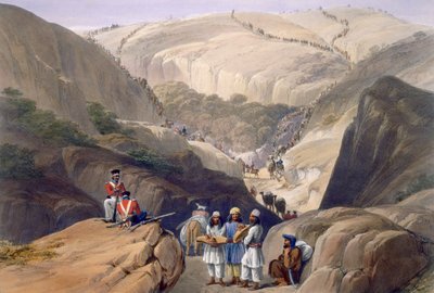 Der erste Abstieg durch den Koojah-Pass, aus 