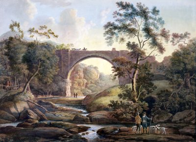 Ansicht des Tanfield-Bogens im County Durham, ca. 1811 von James Atkinson