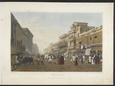 Ein Blick in den Basar, der zur Chitpore Road führt, aus 