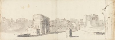 Rom, Ansicht des Konstantinsbogens mit anderen Ruinen von James Barry