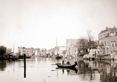 Boot auf dem Kanal, Dordrecht, Niederlande, 1898 von James Batkin