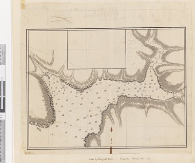 Ein Plan des Hafens von Croque in Neufundland von James Cook