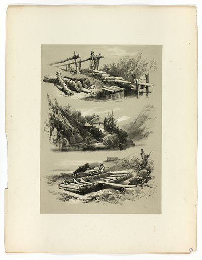 Uri-See und Brunnen, aus malerischen Auswahlen von James Duffield Harding